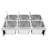 Stainless Steel Condiment Containers, 6 Compartment Trays For Prepping Ingredients And Toppings(19.88*13.98*4.92In)