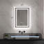  Miroir de salle de bain à DEL sans cadre de l 28 po x H 20 po, double éclairage à l'avant et à l'arrière, gradation continue et CCT réglable, arrêt automatique de 60 minutes anti-buée, mémoire de mise hors tension, convertible à brancher ou câblé, montage sur plaque ETL Miroir de salle de bain en verre trempé-301524923