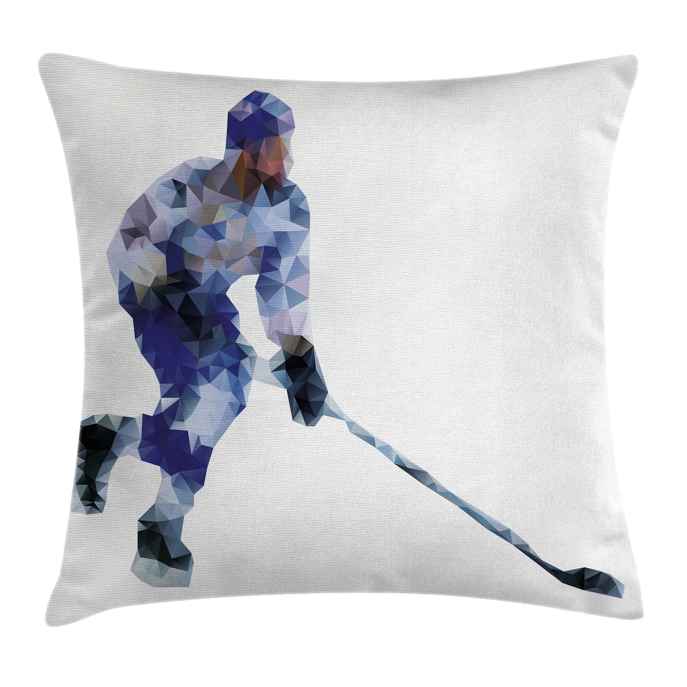 Hockey Throw Pillow Cases Cushion Covers by Ambesonne Home Decor 8 Sizes