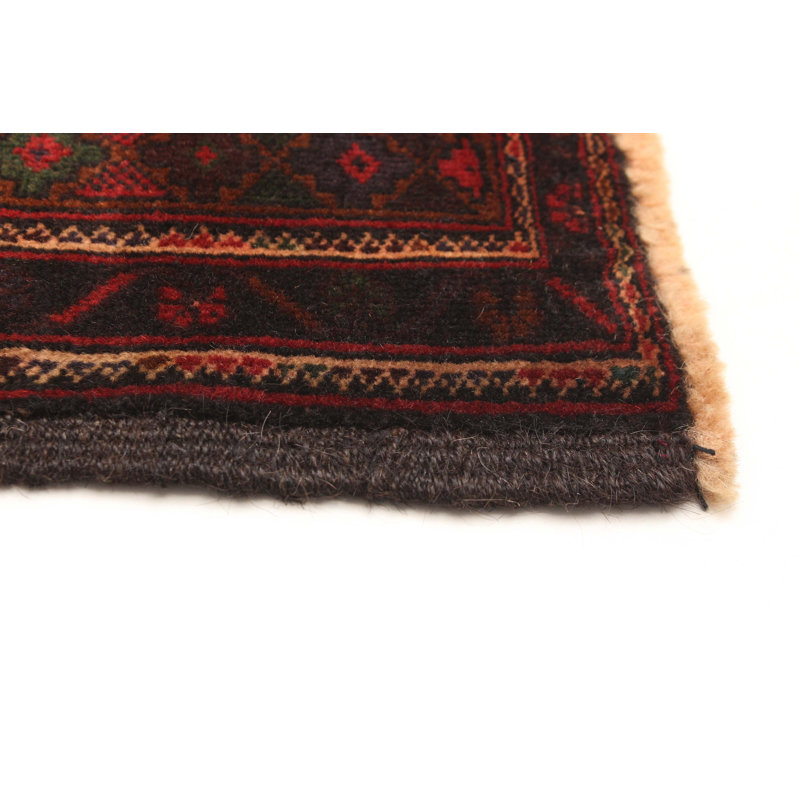 Tapis noir Teimani 3 pi 10 po x 7 pi 5 po