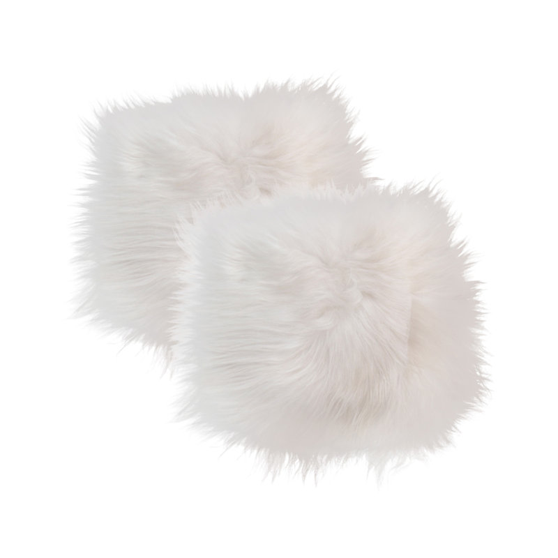 Icelandic Sheepskin Chair Pad Cushion, White