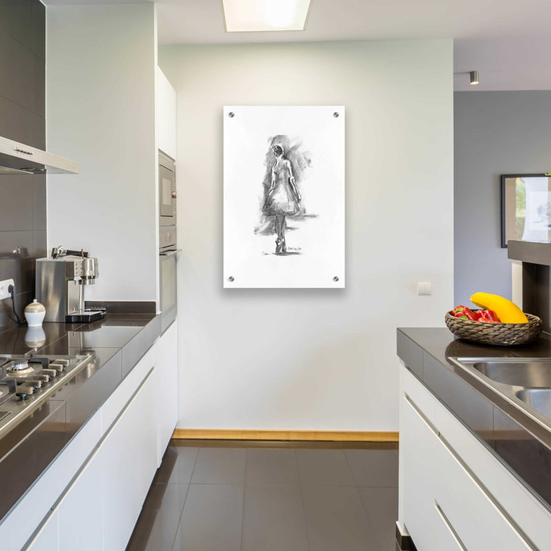 «Dance figure 1» par Stellar Design Studio, art mural en verre acrylique épique, 16 po x 24 po, H 36 po x l 24 po