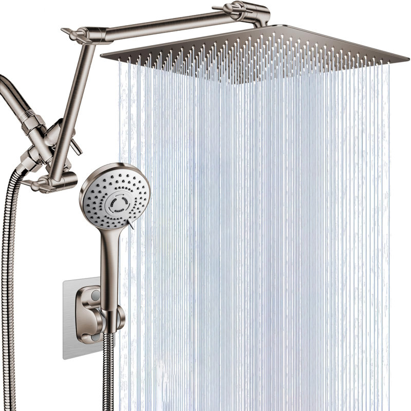 Luxurious Dual Shower Head Combination, Brushed Nickel