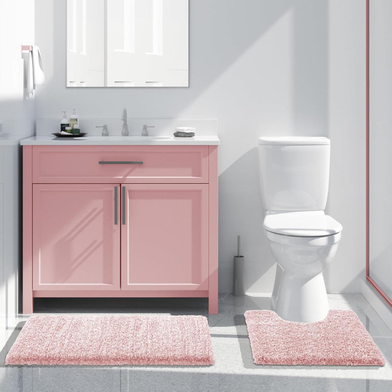 Tapis de bain pour la salle de bain, tapis de bain ultra doux et absorbant l'eau, tapis de douche moelleux antidérapant à l'extérieur, tapis épais en microfibre pour le plancher de la salle de bain / baignoire, lavable à la machine