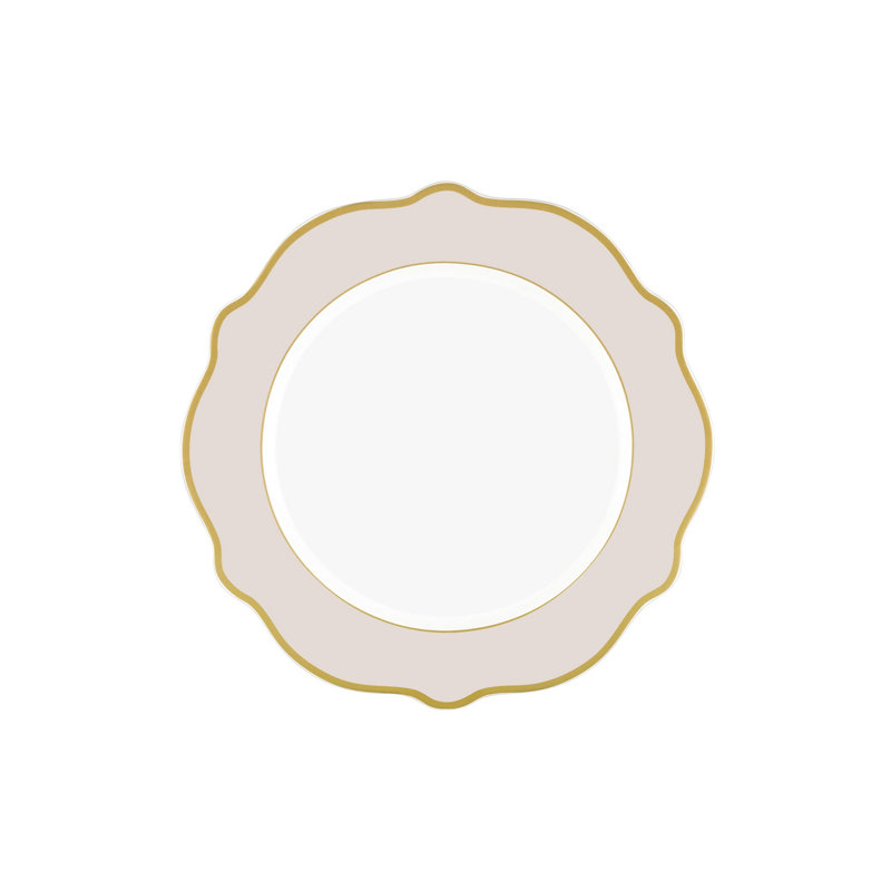 Ensemble d'assiettes à dessert (6 pièces), Beige