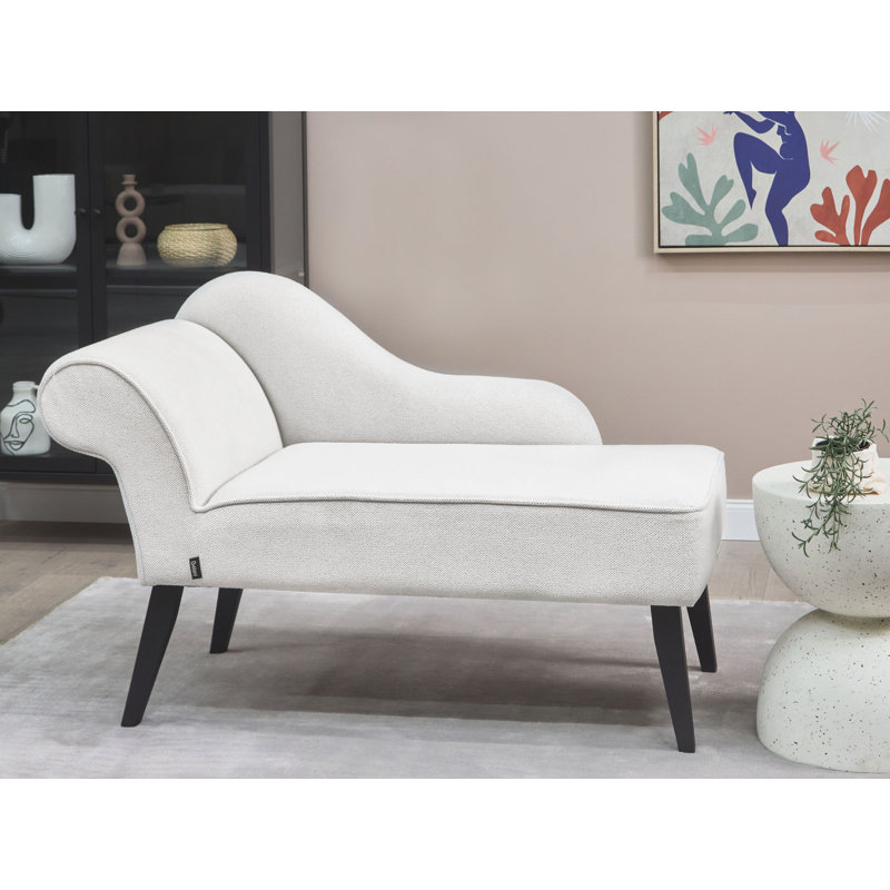 Ardeth Upholstered Chaise Lounge, Left Hand Facing, White
