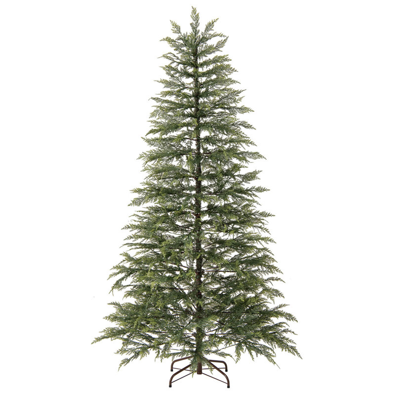 Arbre de Noël artificiel illuminé 6,5 pi avec 578 branches et 390 lumières multicolores, H 6,5 pi, Vert