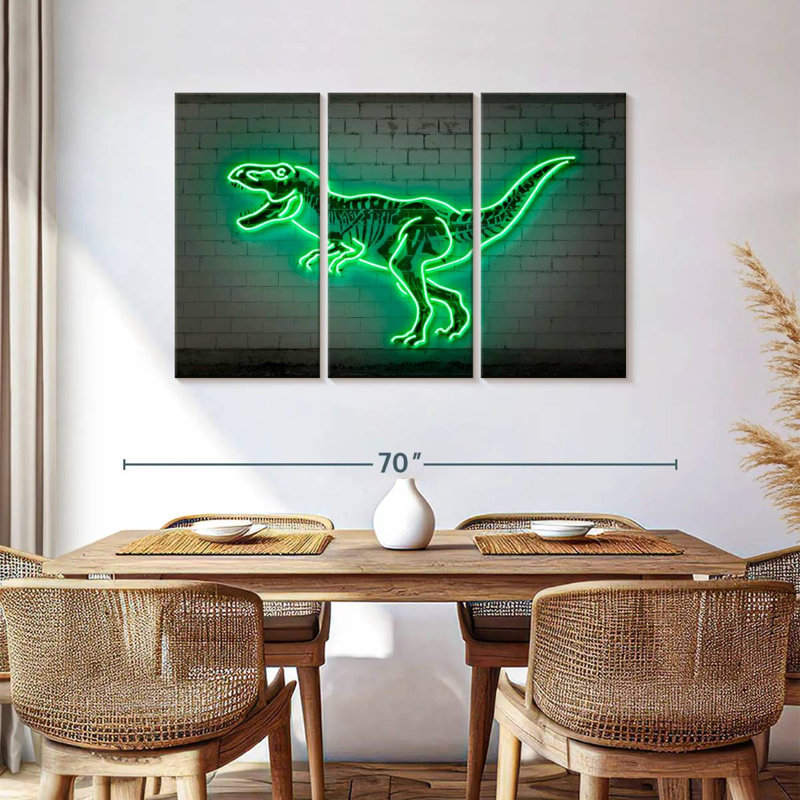 Brampt Neon T Rex, 36" H x 57" W
