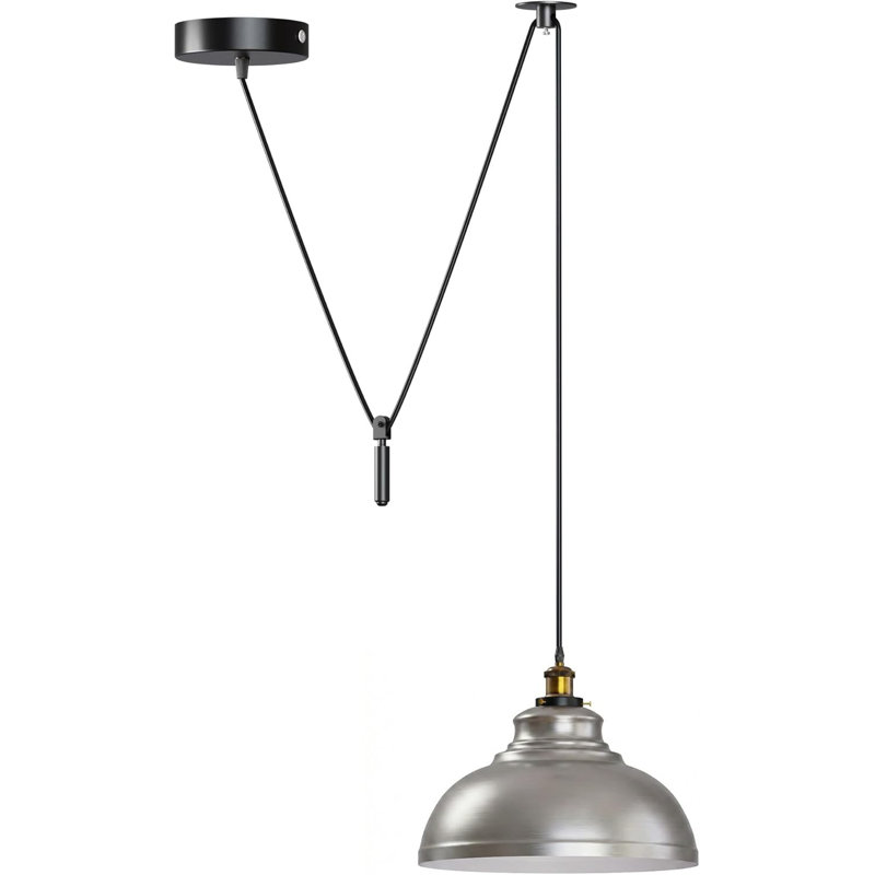 1 - Light Dome Pendant, Satin Nickel