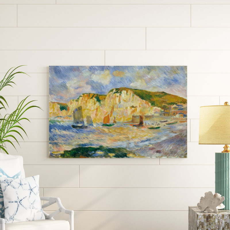 «Sea and Cliff», peinture sur toile, H 32 po x l 48 po