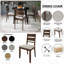 Ensemble de salle à manger 5 pièces avec table ronde noire et chaises à dossier horizontal rembourrées noires-714453441