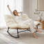 Chaise berçante d'extérieur surdimensionnée avec coussin épais