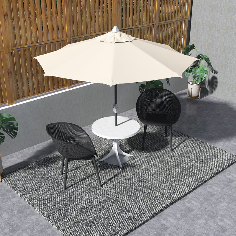 All-Weather PP Plastic Lounge Chairs 2-Pack - Lightweight Modern Design for Patio, Beach, Indoor & Outdoor Use(Without table)