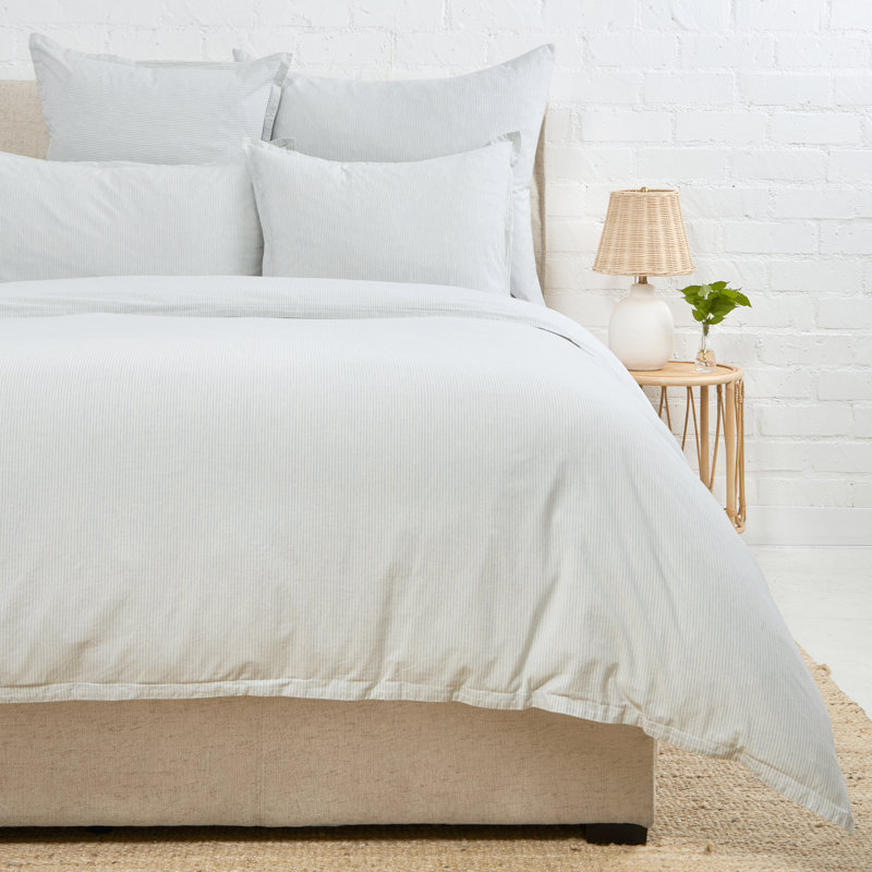 Luke Duvet Cover, Queen Duvet Cover, Light Blue