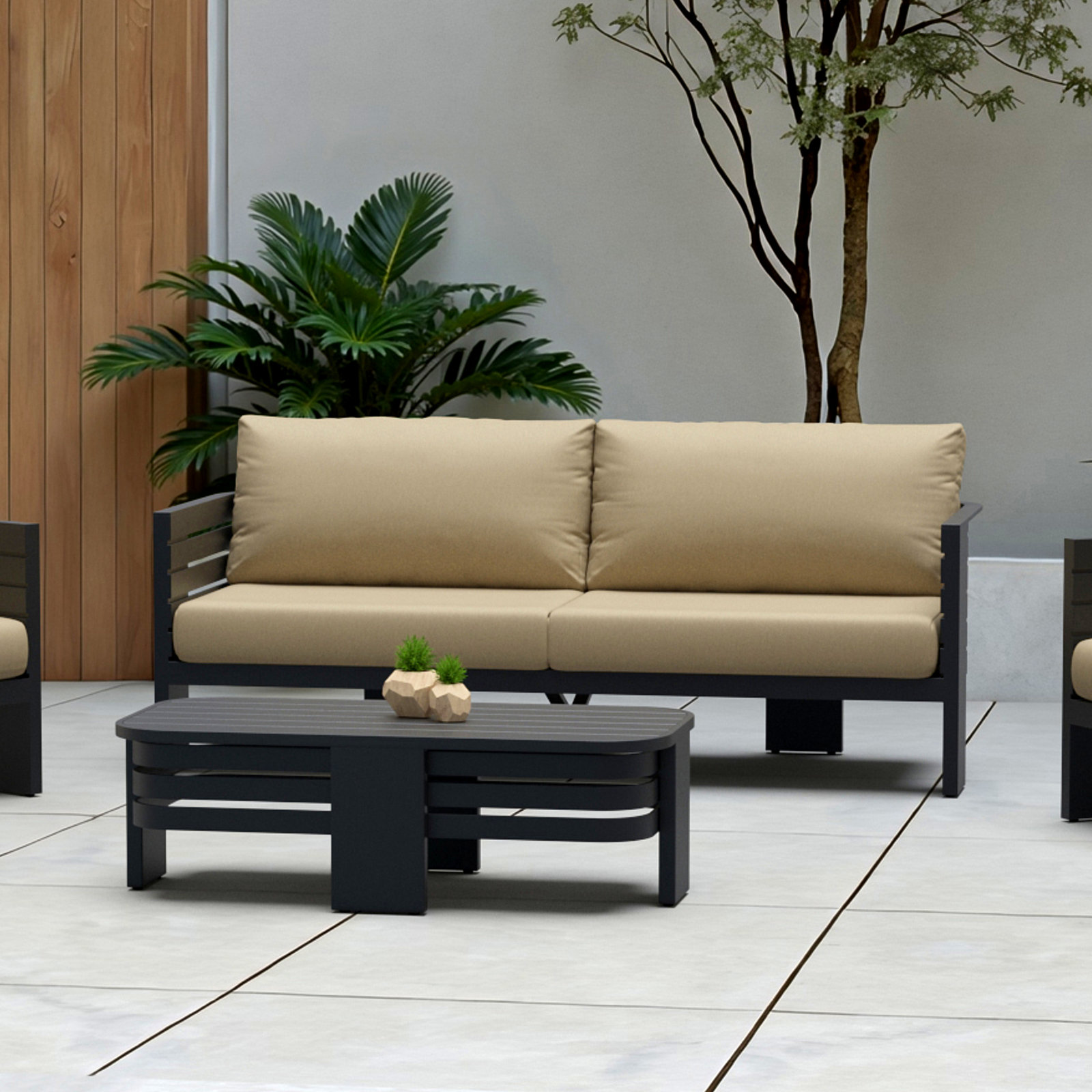Ari 80" Sunbrella® Patio Sofa, Maxim Beige