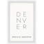 Denver GPS - Cadre photo, impression d'art textuel sur papier-1901299945