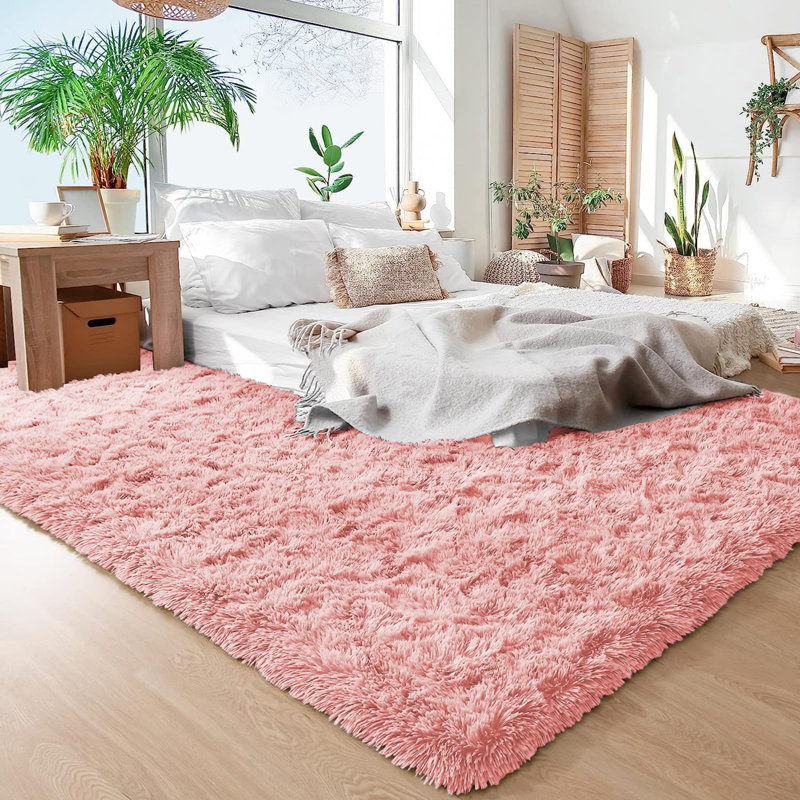 Jocquis Solid Colour Shag Area Rug, Rectangle 80 x 150cm