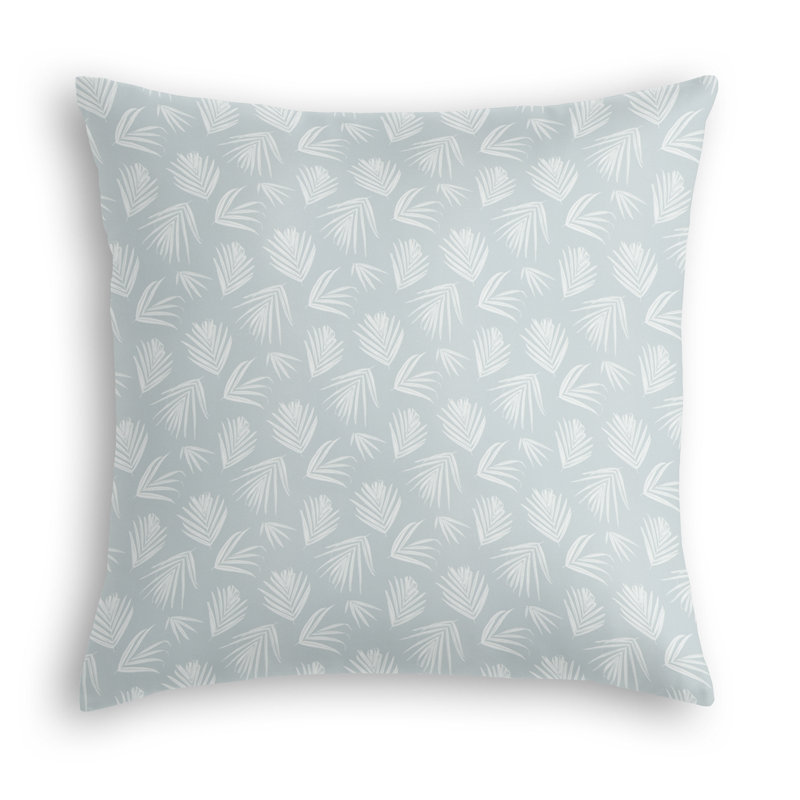 Housse et insert de coussin décoratif carré en polyester Macbeth, Bleu Belmont, 20 po x 20 po