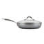 Elementum Hard Anodized Nonstick Deep Frying Pan/Skillet with Lid, 12 Inch, Gray