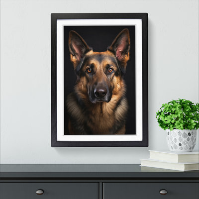 German Shepherd Classicism - Framed Print