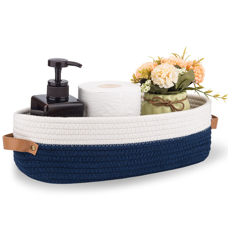 Panier de toilette, panier de rangement tissé
