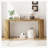 59.2" Large Curved Console Table with Unique Vertical Stripe Design-114896476