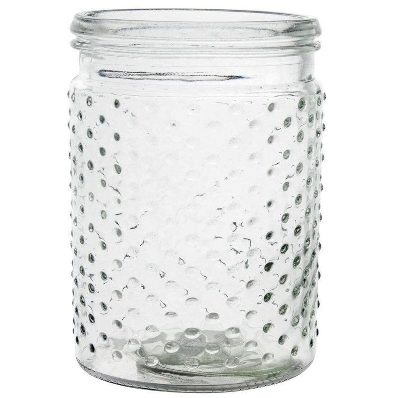 Huston Glass Table Vase, 5.1" H x 3.9" W x 3.9" D