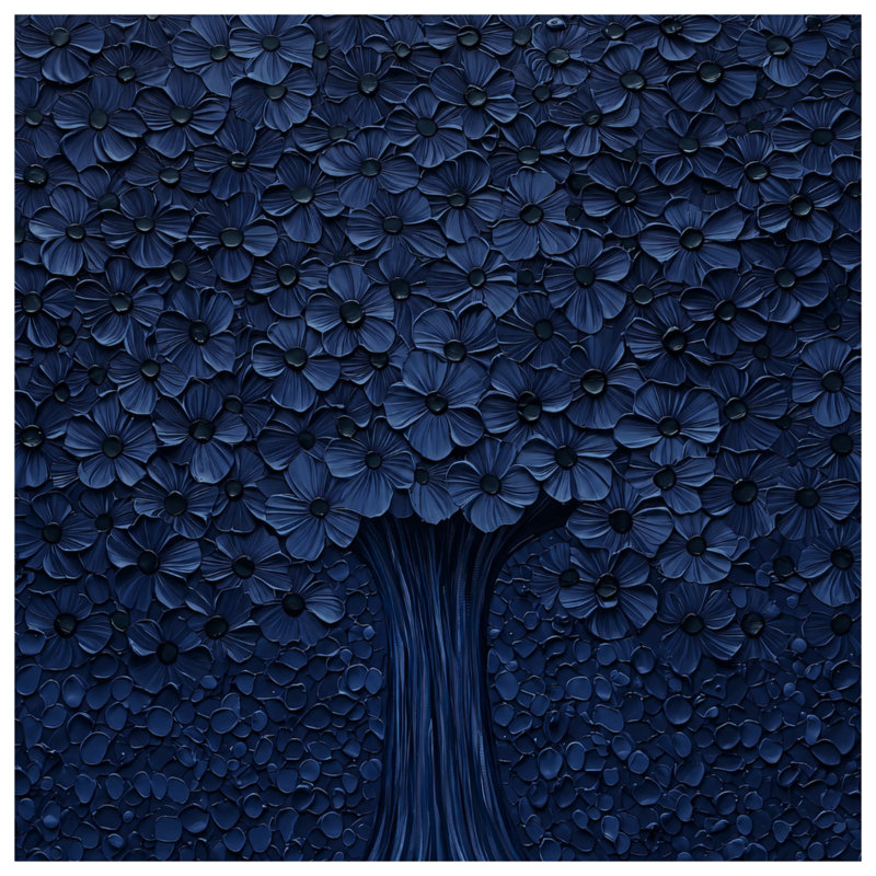 Blue Floral Tree Comforter, Twin Extra Long