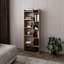 Bibliothèque Magnolia, bureau, Macadamia / noir
