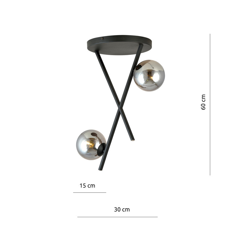 Abbiss 2 - Light Unique/Statement Chandelier, Graphite