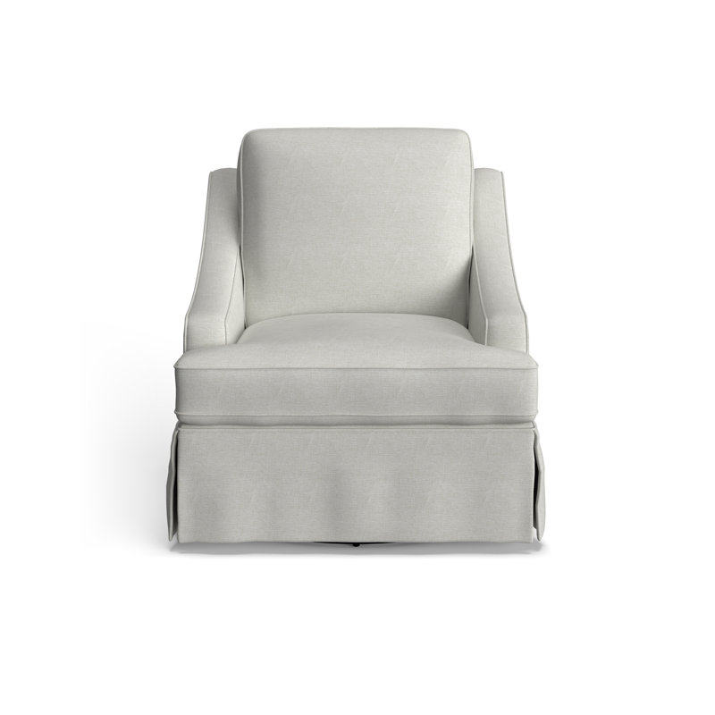 Allerton Upholstered Swivel Glider, Snow Ivory Performance