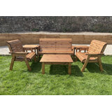 Zierikzee Rectangular 5 - Piece 4 - Person Outdoor Table Set