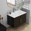 Ensemble de meuble-lavabo mural 30 po avec lavabo, portes doubles et installation facile-1835771203