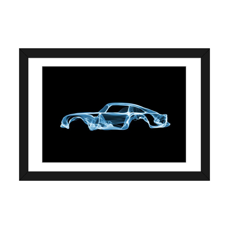 « aston martin », impression sur toile tendue, Papier d'art encadré noir, Blanc, H 16 po x l 24 po x P 1 po