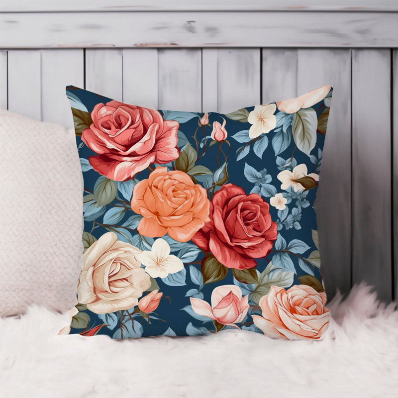 Floral Rose Flowers Pattern XI Classic, 16"H x 16"W