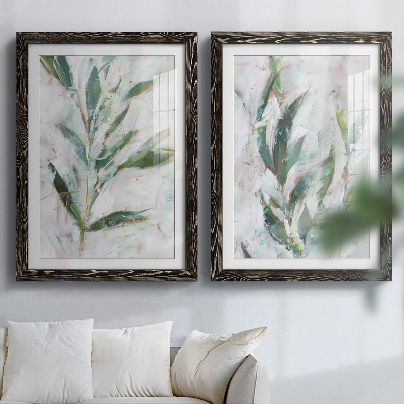 «Tropical Foliage Study I», reproduction encadrée de qualité supérieure - prête à être accrochée, Noir