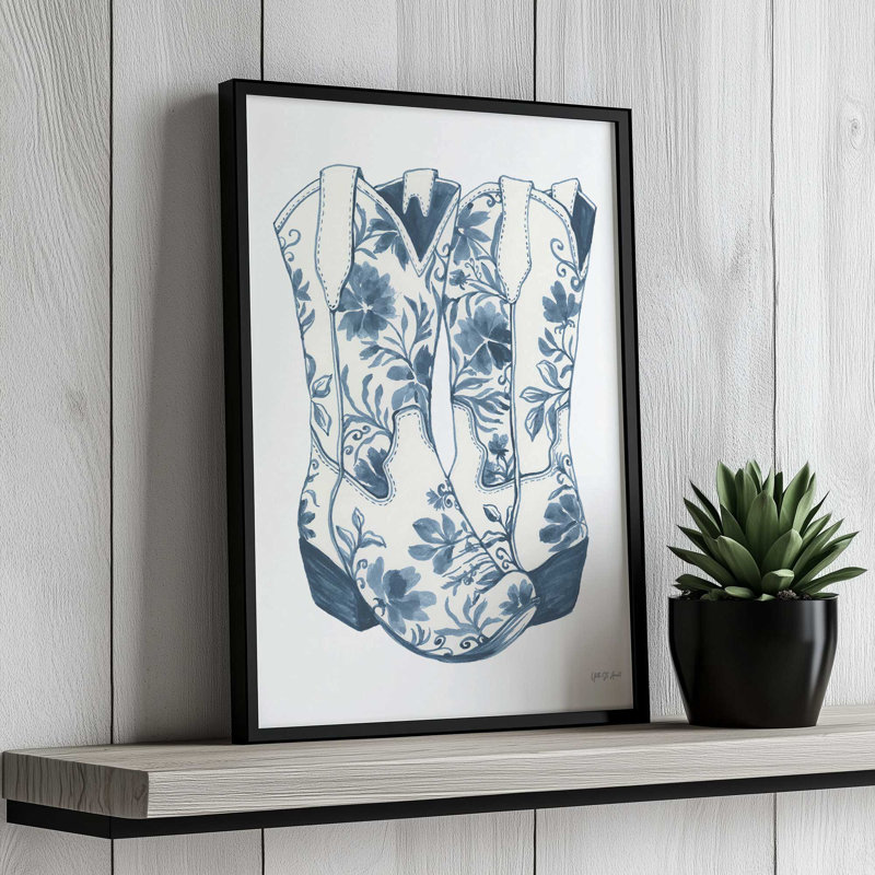 «Kickin It Chinoiserie» par Yvette St. Amant, reproduction d'art sur toile, Argent argent, H 16 po x l 12 po