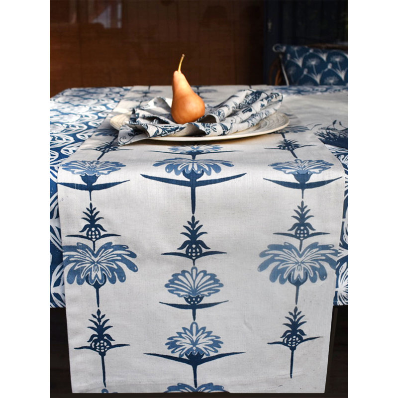 Chemin de table French Home, Indigo / ciel