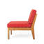 Ensemble de canapé modulaire 8 places en bois d'acacia, teck et rouge