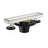 12 Inches Linear Shower Drain, Included Hair Strainer And Leveling Feet, Flange
