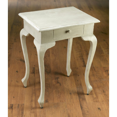 Solid Wood End Table with Storage