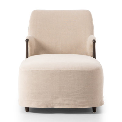 Brently Linen Chaise Lounge