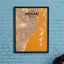 Miami City Map - No Frame Print-980634363