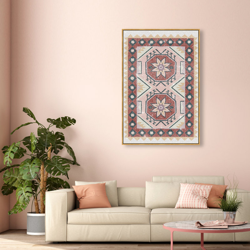 Daylight Damask Print by Oliver Gal, 16"H x 11"W, Gold Floater Frame