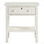 Table de chevet à 1 tiroir avec rangement - Blanc antique-1245239875