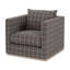 Fauteuil club pivotant en tissu Siena