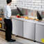 Triple porte commerciale en acier inoxydable