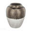 Vase rond en céramique brun Sienna avec large ouverture, parfait pour les arrangements floraux personnalisés et la décoration intérieure