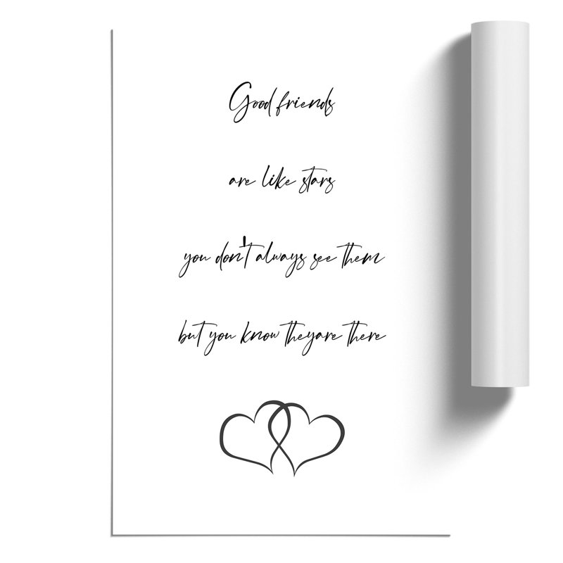 Good Friends - Frameless Print, 30cm H x 21cm W x 0.1cm D