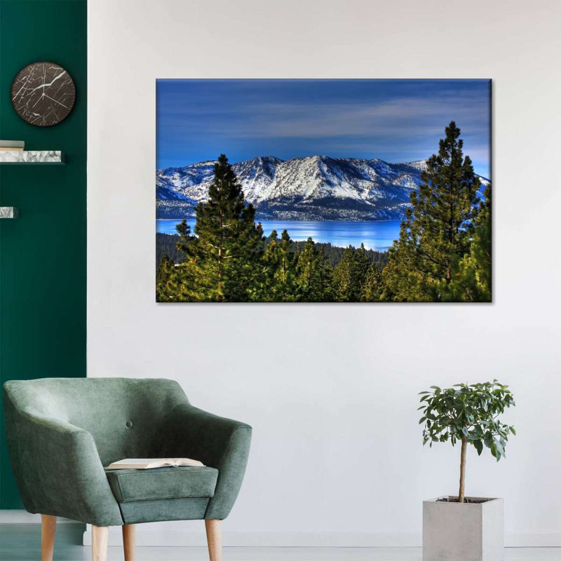 Lake Tahoe Sierra Mountains, reproduction sur toile, H 8 po x l 12 po x P 1 po